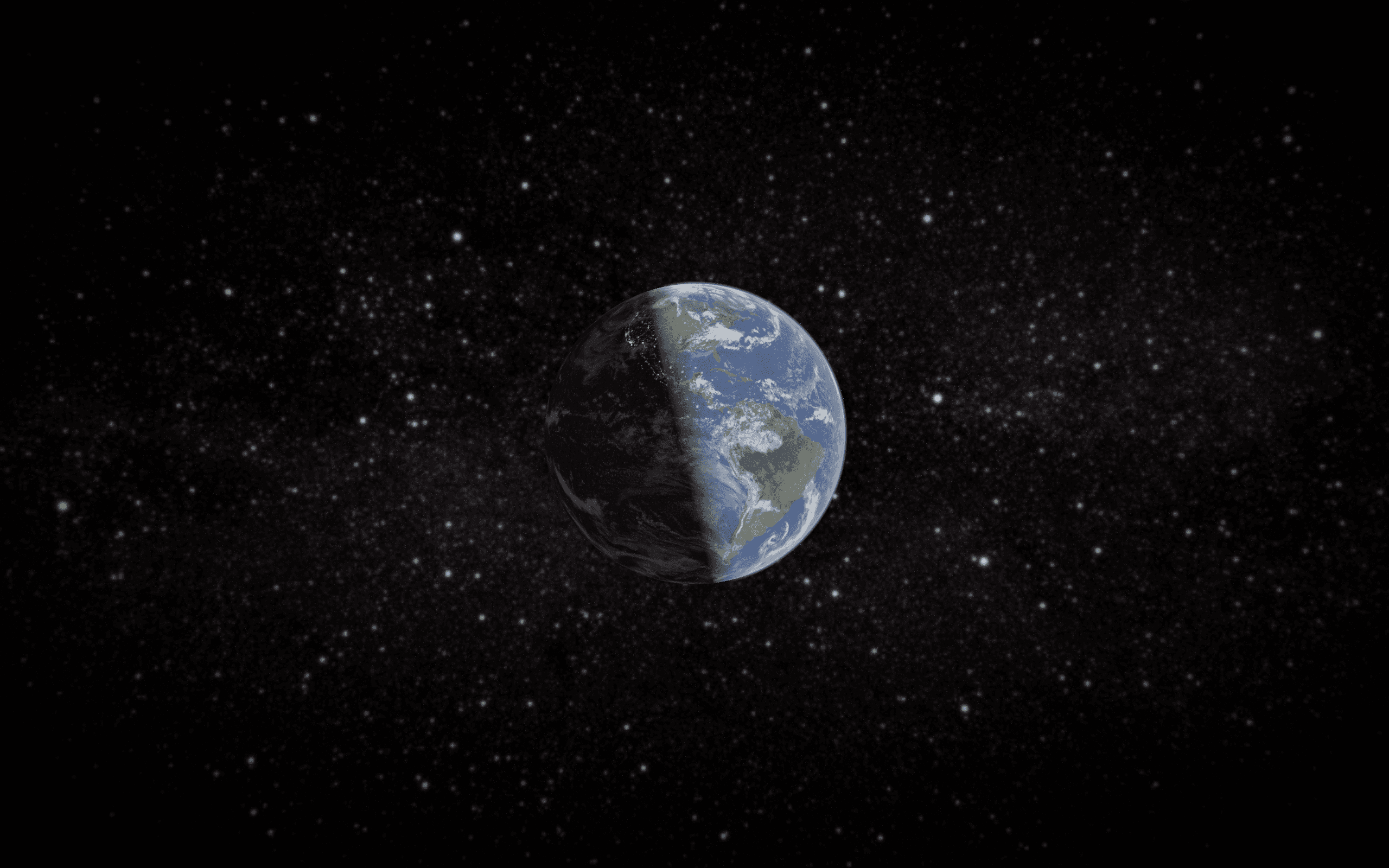 Earth with a realistic atmosphere