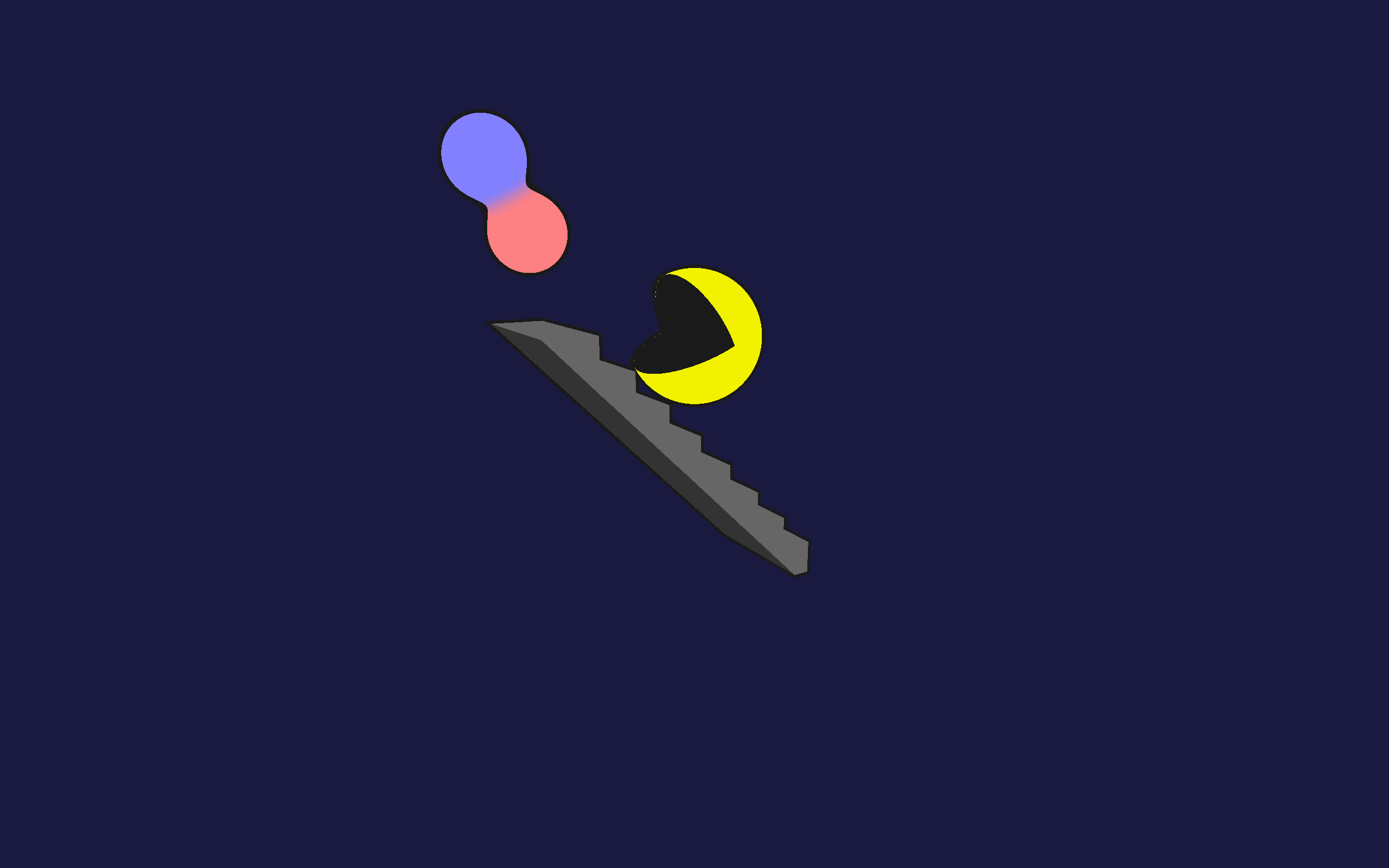 A ray marching renderer with boolean operations